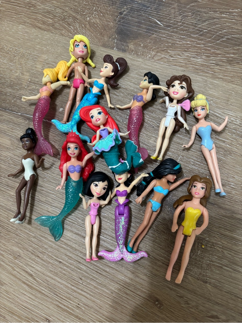 Vintage Y2K Princess Little Mermaid Mini Doll Bundle Set Toys